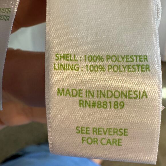 New Lilly Pulitzer Polka Dot Sheer Blouse White Round Neck Zip Long Sleeve Sz L - Picture 4 of 5